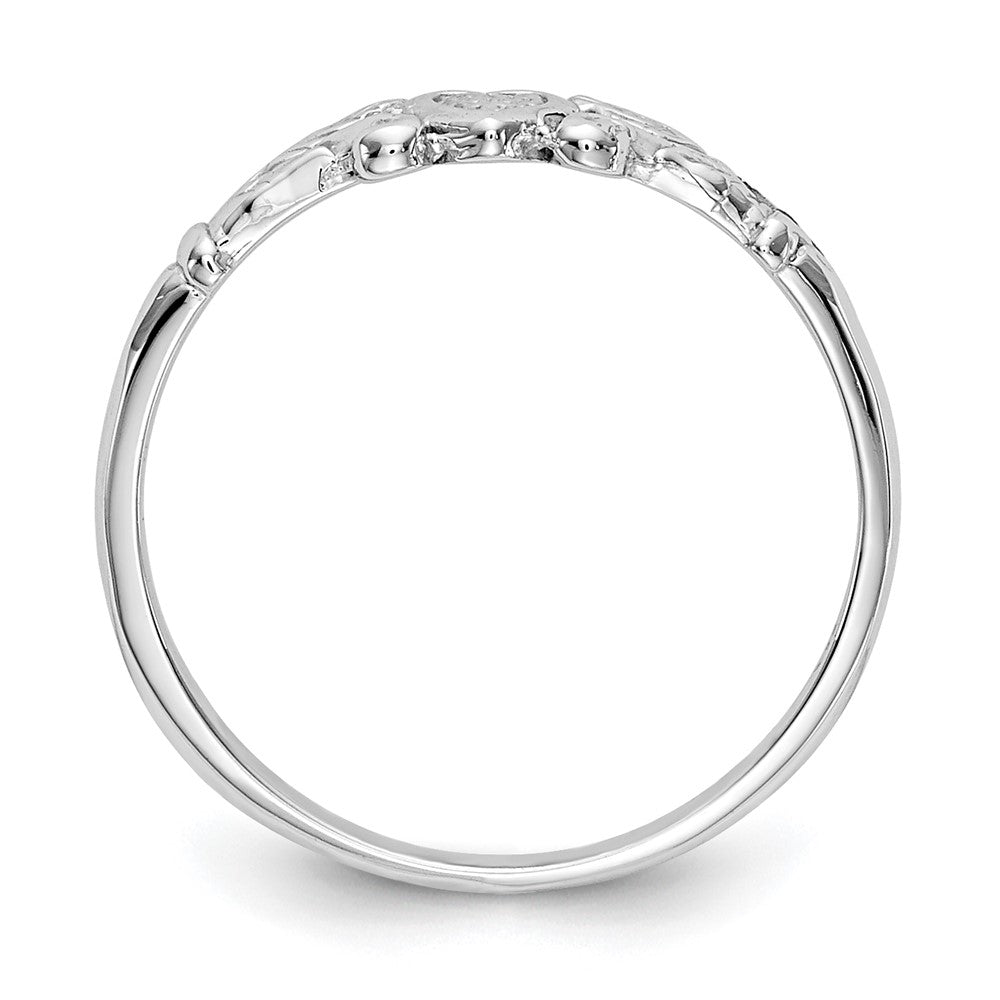 14K Rose Gold Textured Mini Heart Baby / Child's Ring