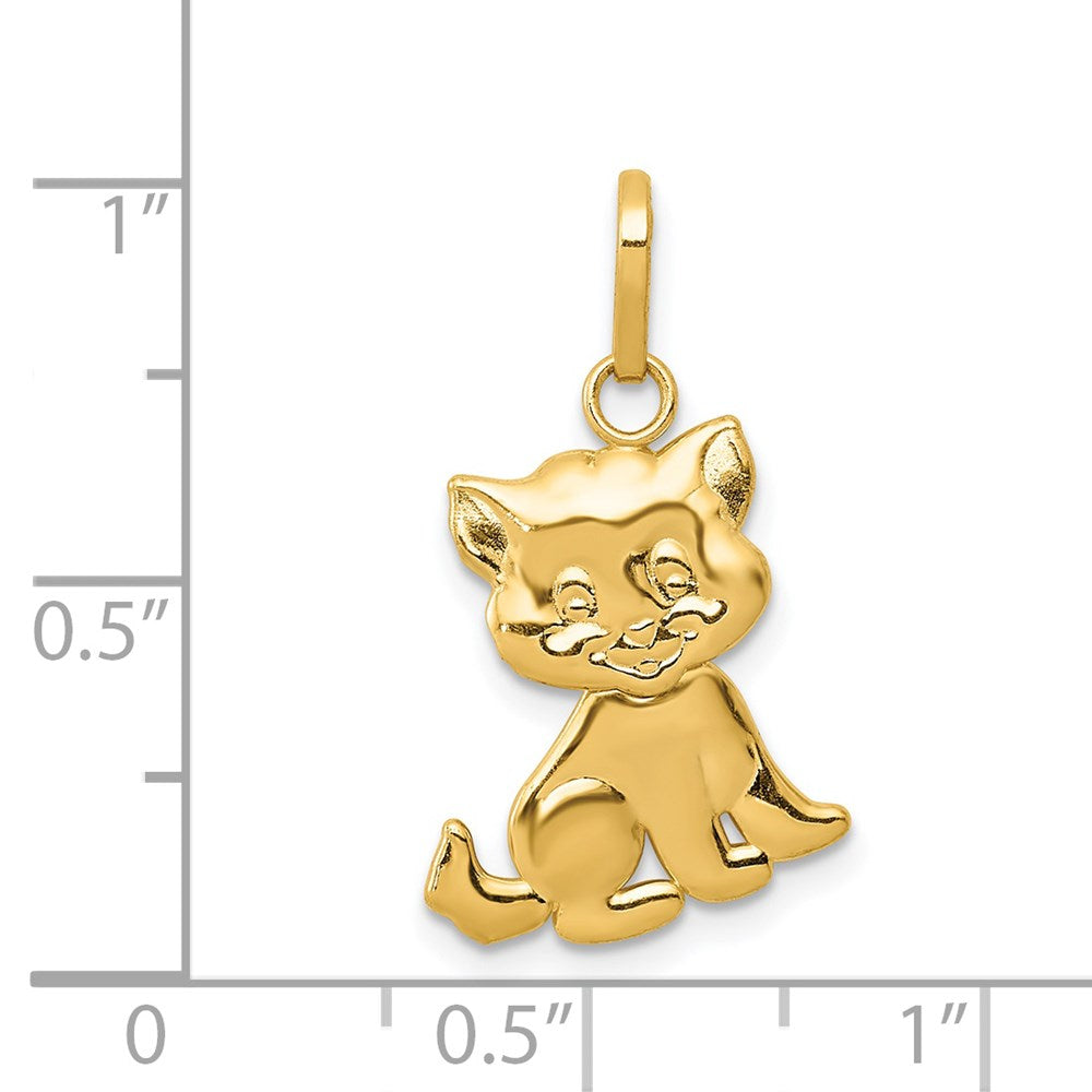 Polished Moveable Cat Pendant - WBC