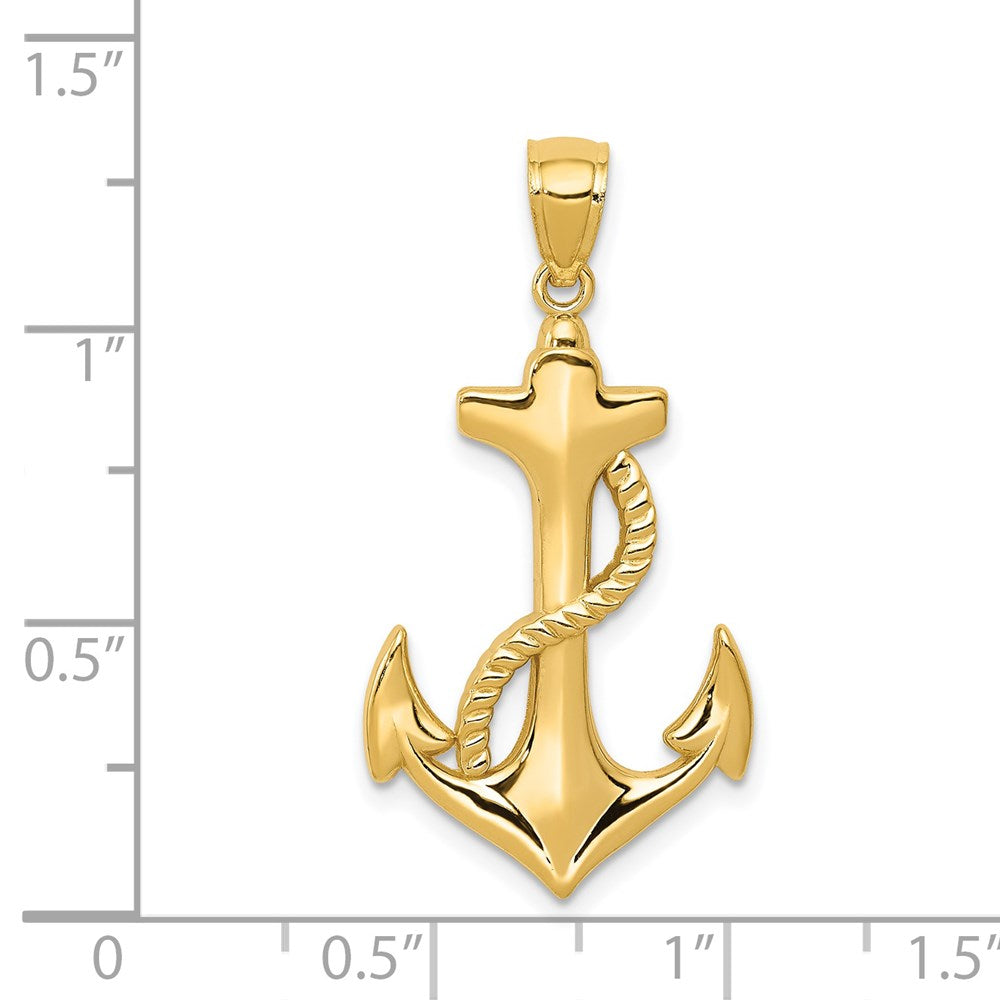 Polished Anchor with Rope Pendant - WBC