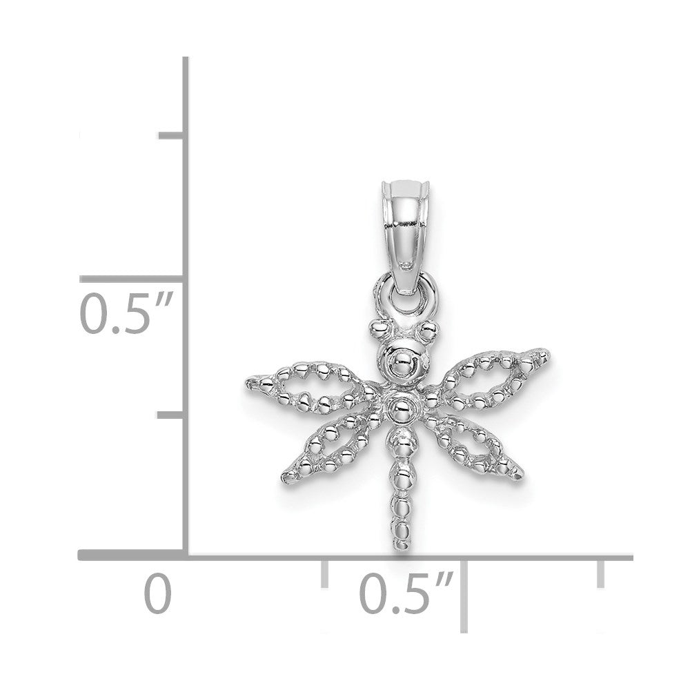 2-D Mini Dragonfly with Cut-out Wings Charm - WBC