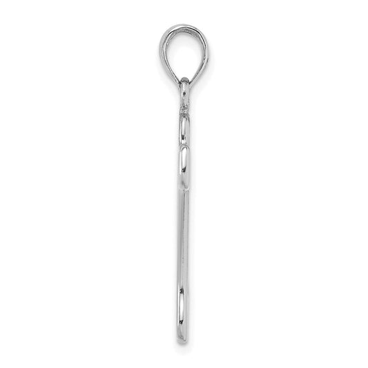 Cameo 14K White Gold Cut-Out Polished Dog Bone Charm, 15.4mm