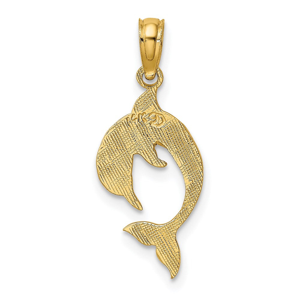 Flat and Polished Dolphin Charm - WBC
