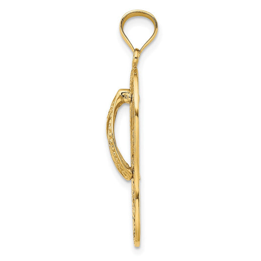 Polished Dolphin Flip-Flop Charm - WBC
