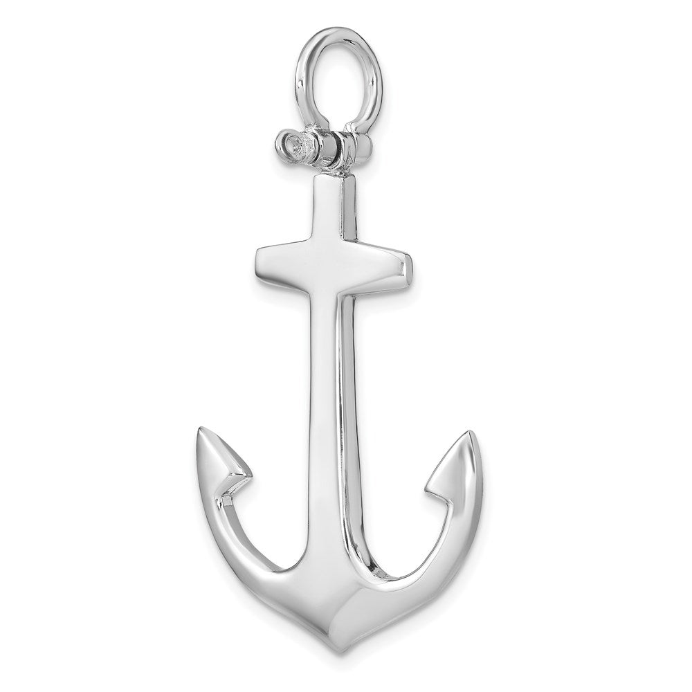 3-D Polished Large Anchor Charm - WBC