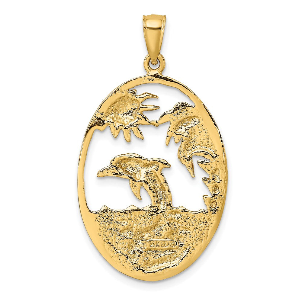Dolphin Jumping in Ocean Scene Charm - WBC