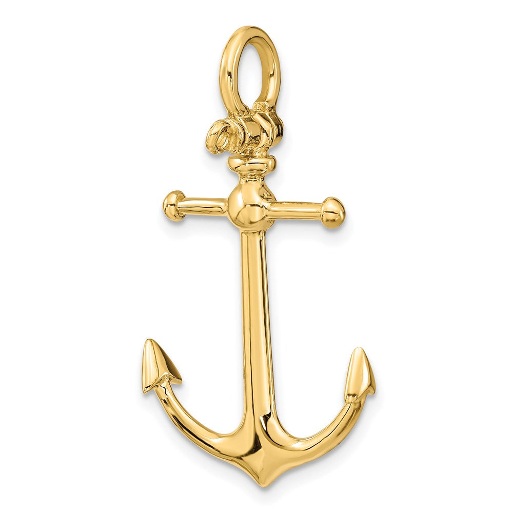 3-D Anchor with Shackle Bail Charm - WBC