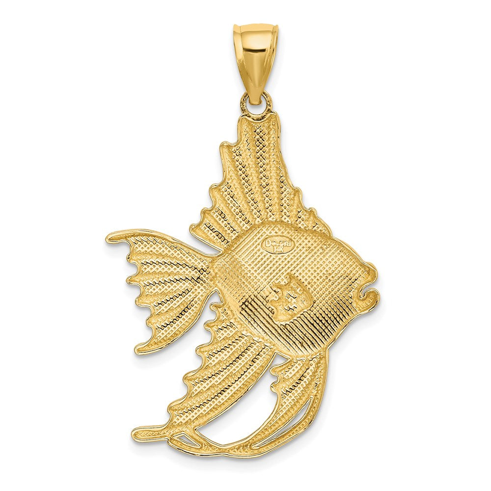 Textured Large Angelfish Charm - WBC