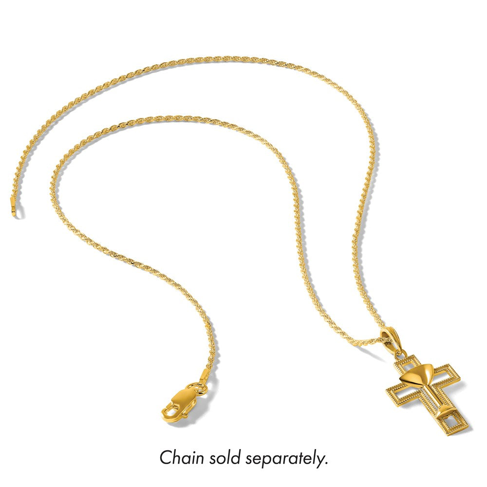 Polished Cross with Communion Cup Charm - WBC
