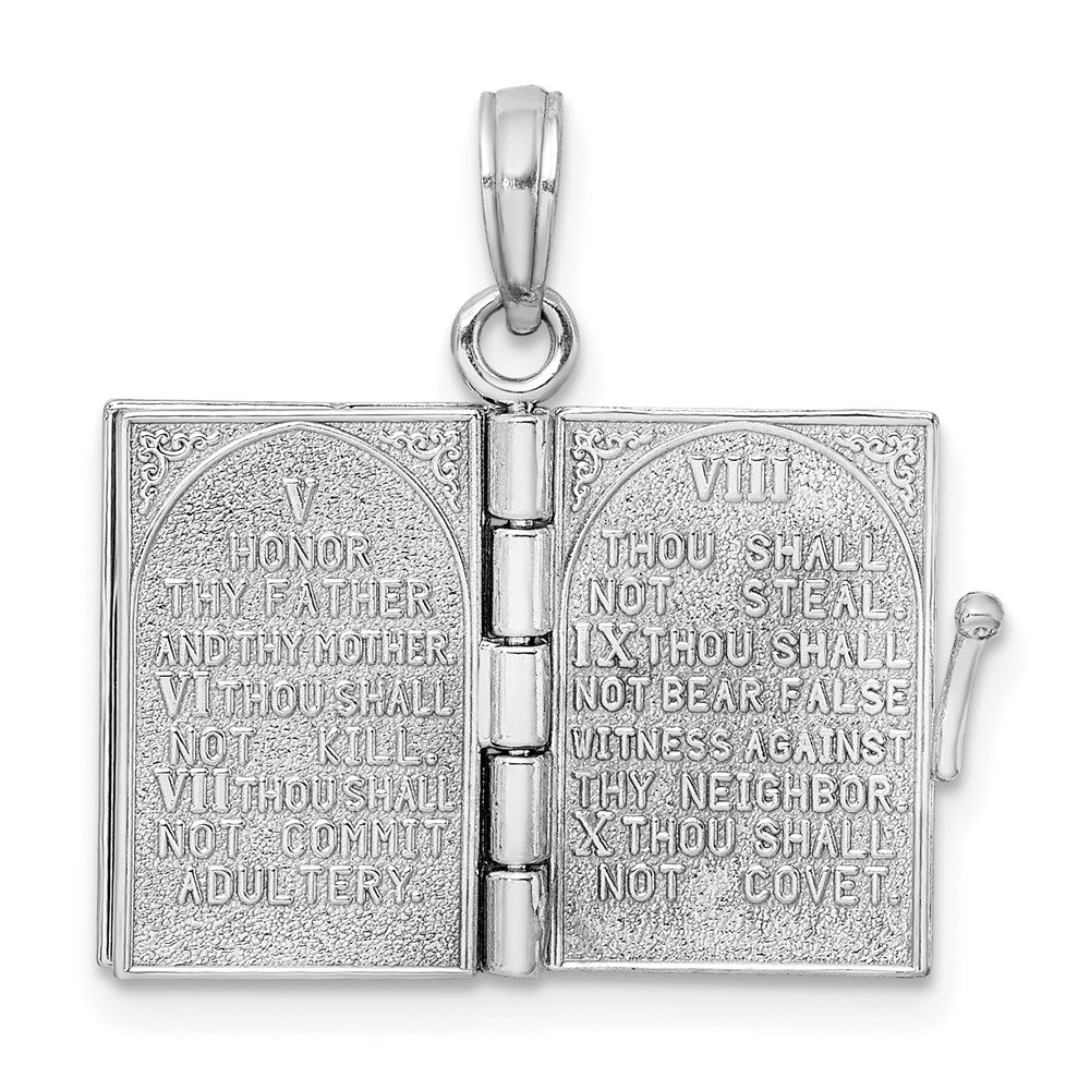 3-D THE TEN COMMANDMENTS Book with Moveable Pages Pendant - WBC