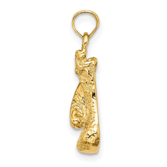 Polished Single Boxing Glove Pendant - WBC