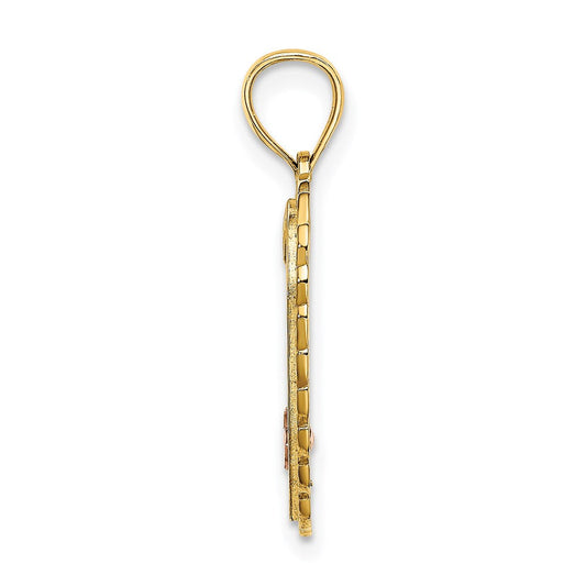 14K Two-Tone Gold Amoretta Sweet 16 In Heart Charm, Rhodium-Plated, 19.1mm
