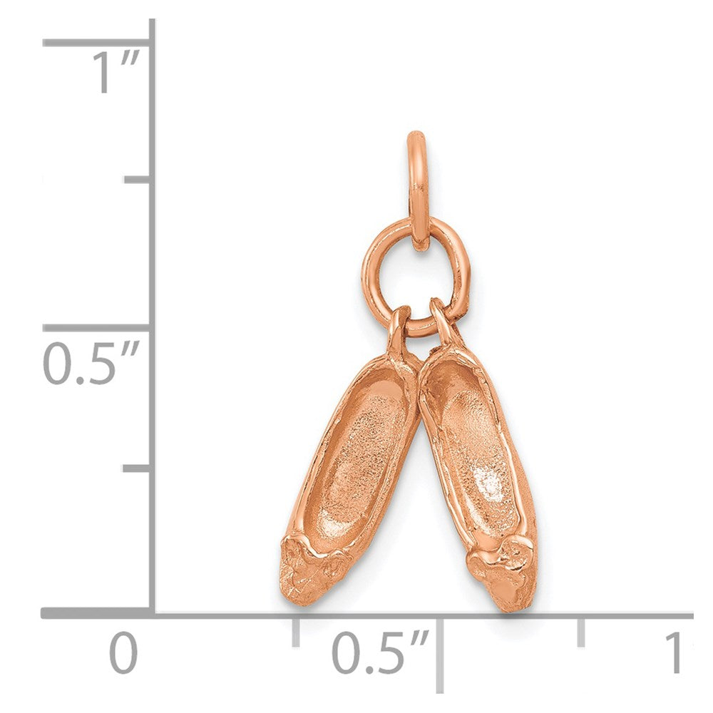 Polished 3-D Moveable Ballet Slippers Charm - WBC