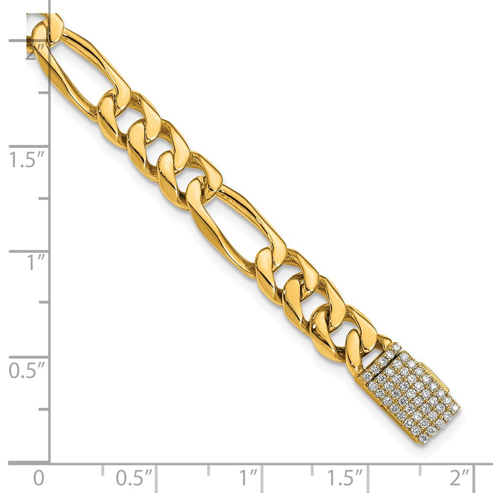Hand-polished Figaro Link 1.75 carat Diamond Clasp Bracelet - WBC