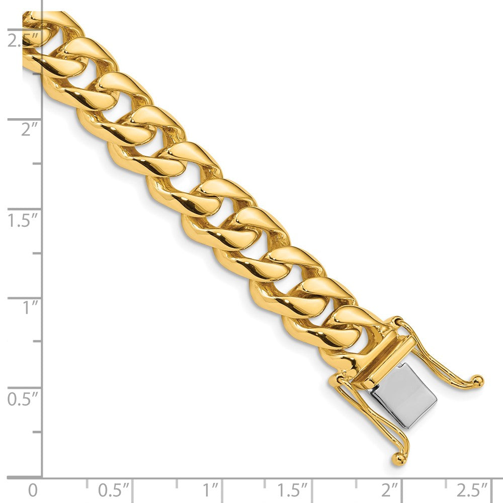 Hand Polished Rounded Curb Link with Box Catch Clasp Bracelet - WBC