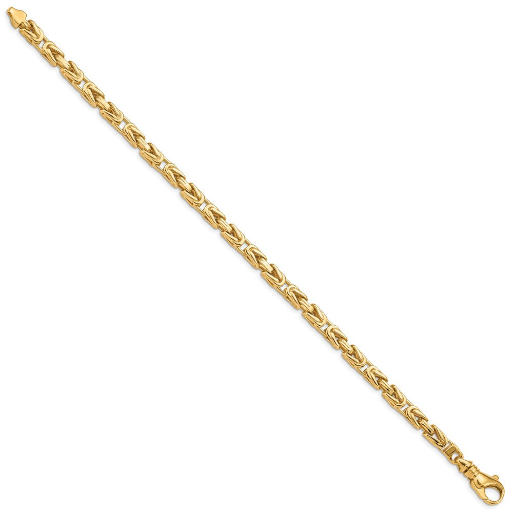 Hand Polished Byzantine Link with Fancy Lobster Clasp Bracelet - WBC