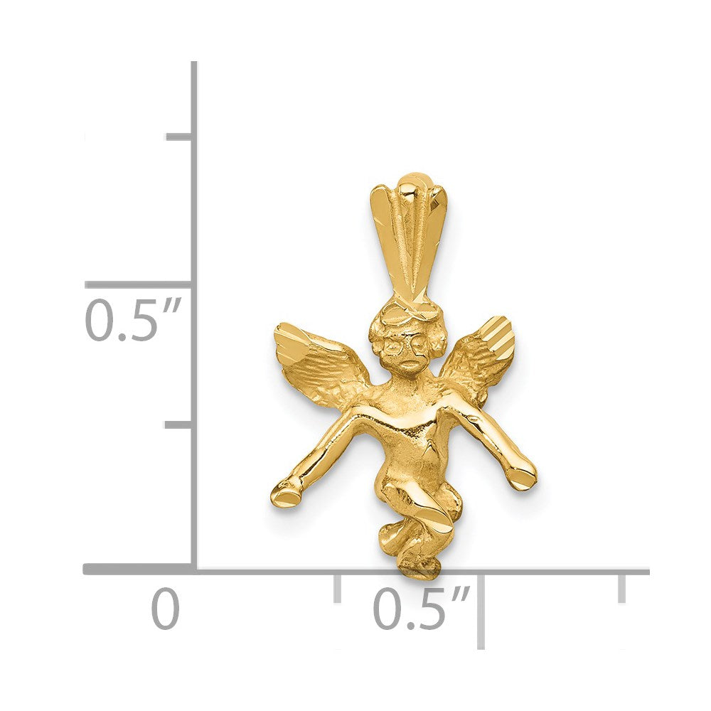 3-D Satin and Diamond-Cut Angel Charm - WBC