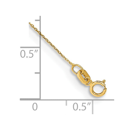 . Cable with Spring Ring Clasp Anklet - WBC