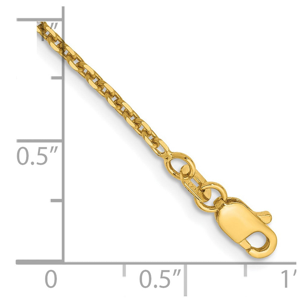 Solid Diamond-cut Cable with Lobster Clasp Anklet - WBC