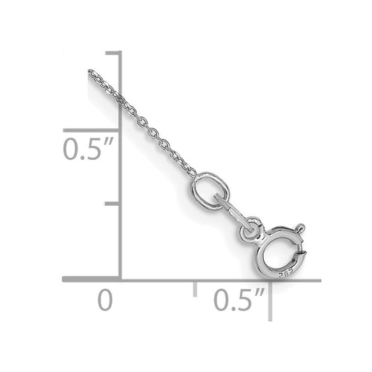 . Diamond-cut Round Open Link Cable with Spring Ring Clasp Anklet - WBC