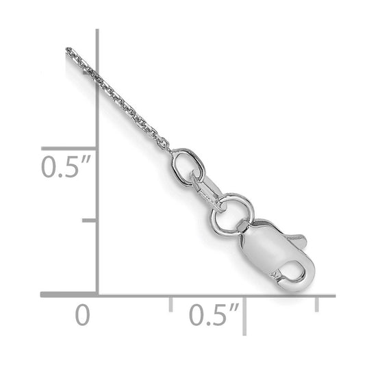 . Diamond-cut Round Open Link Cable with Lobster Clasp Anklet - WBC