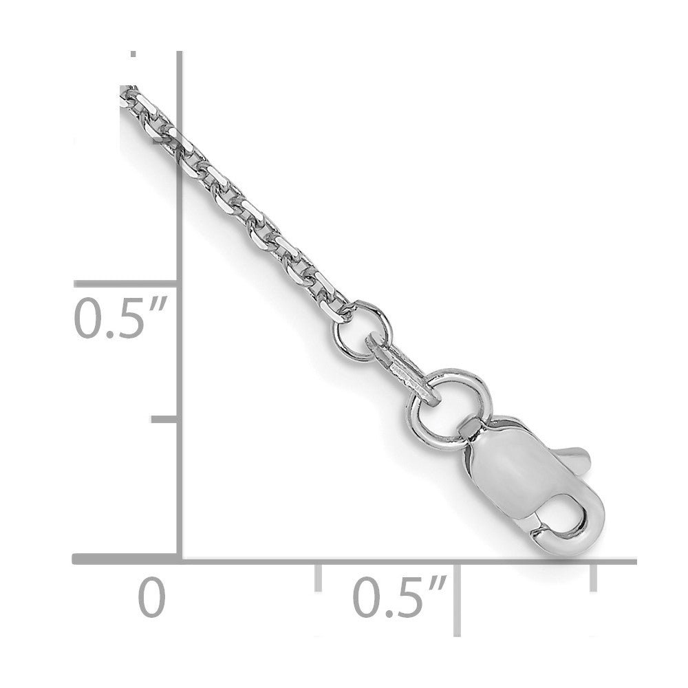 Diamond-cut Round Open Link Cable with Lobster Clasp Anklet - WBC