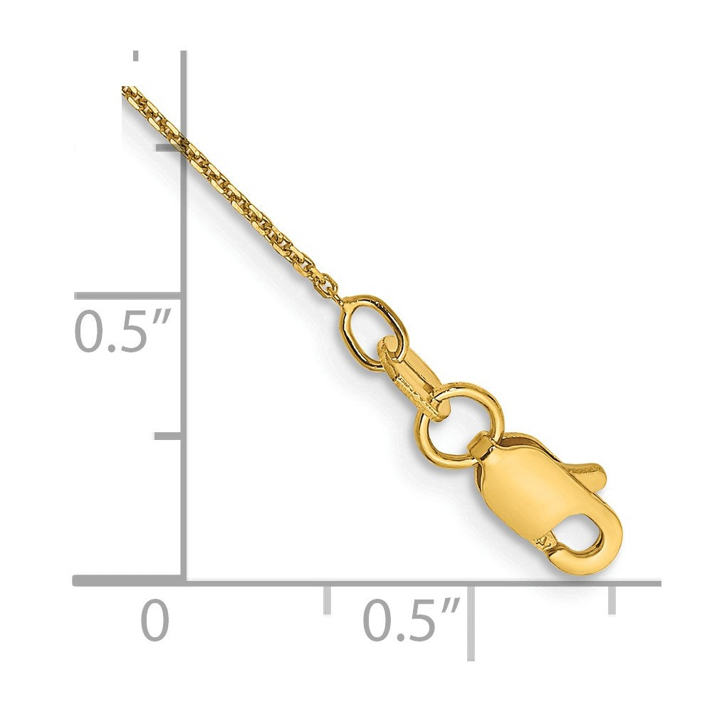 . Diamond-cut Round Open Link Cable with Lobster Clasp Anklet - WBC