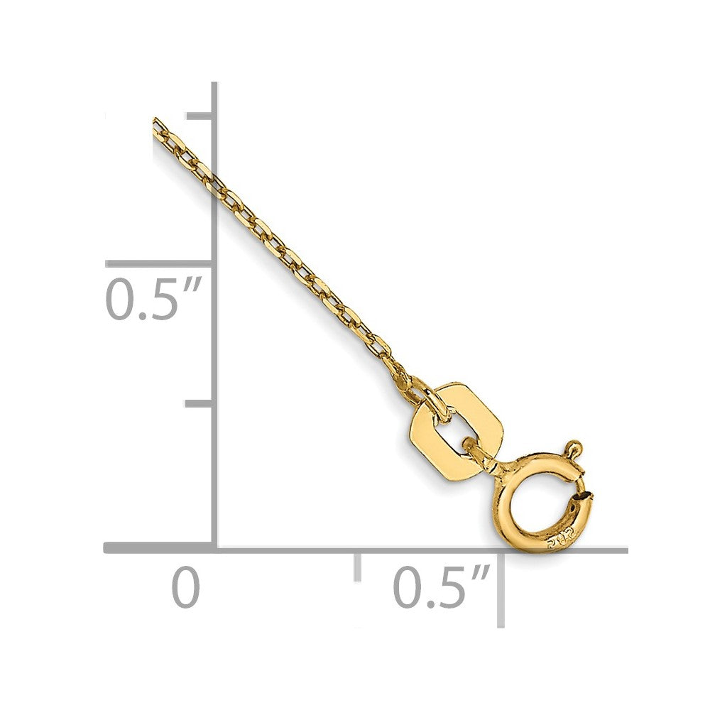 . Diamond-cut Cable with Spring Ring Clasp Anklet - WBC