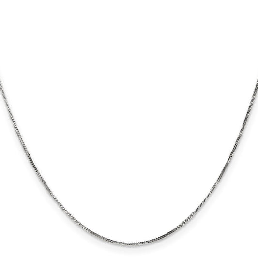 14K Solid White Gold Curb Chain with Spring Ring Clasp Pendant Chain Pendant Chain