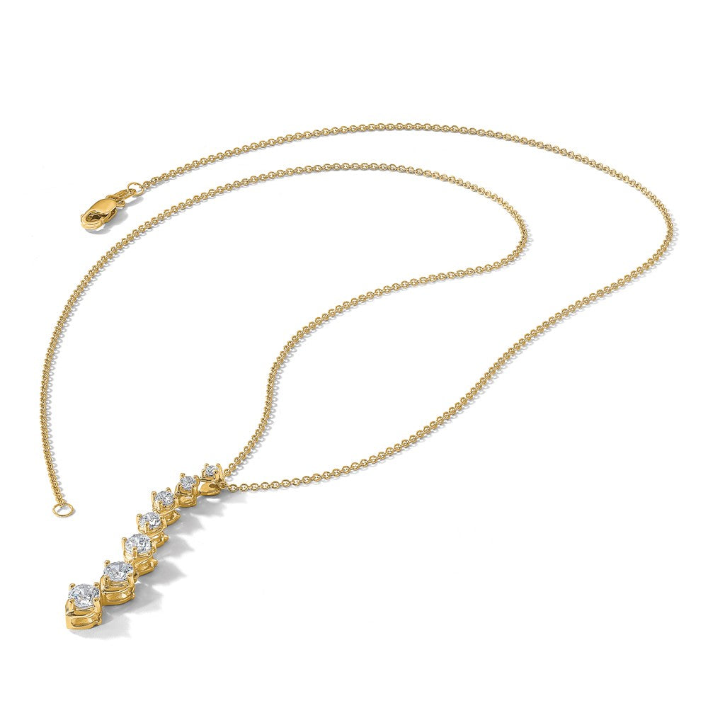 Polished 1 carat Diamond Circle Necklace - WBC