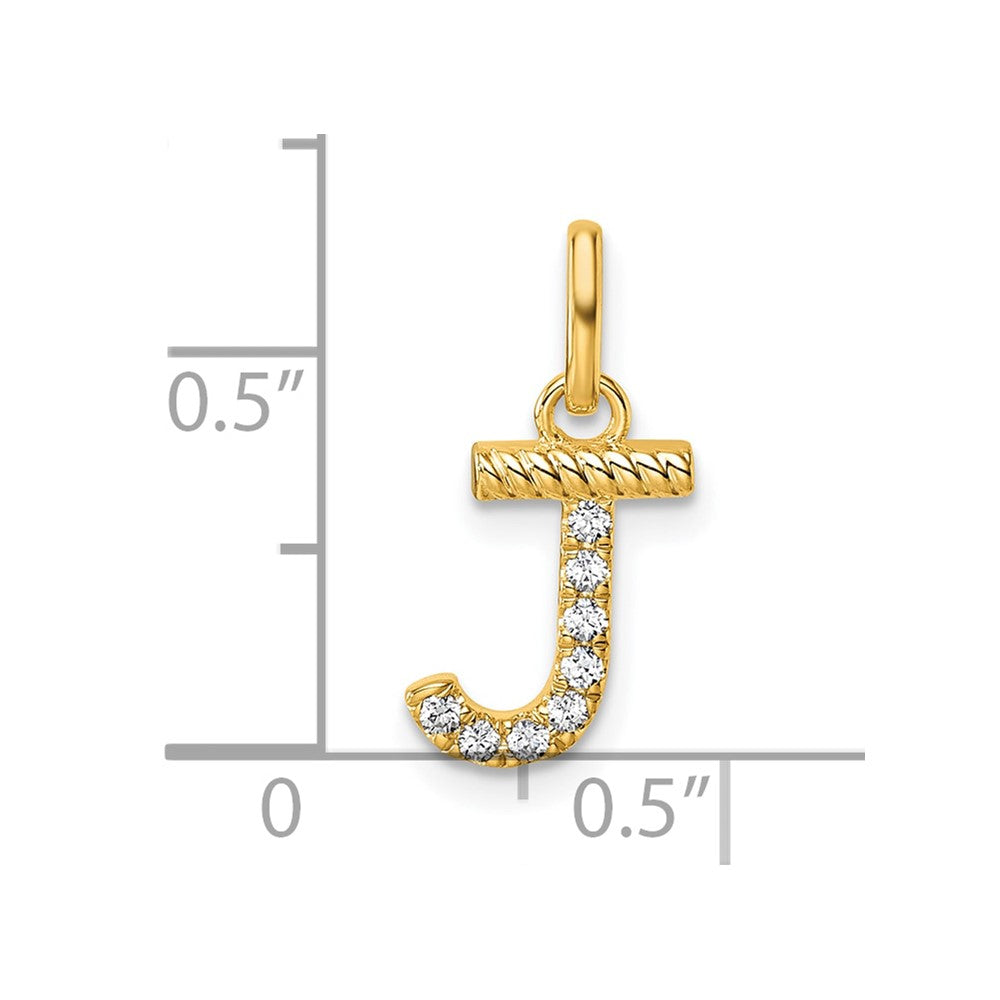 Twisted .07 ct. Diamond Initial J Charm - WBC