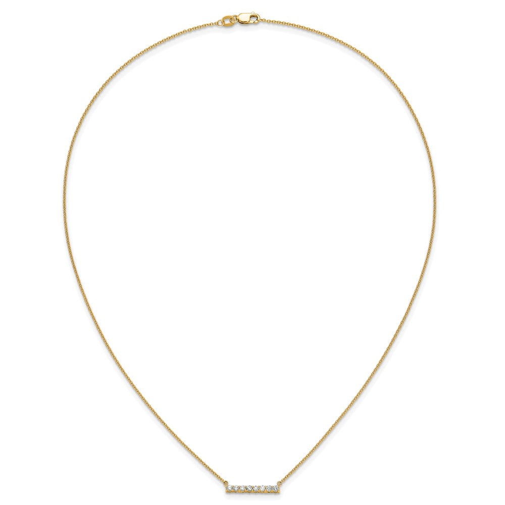 Polished 1/3 carat Diamond Bar Necklace - WBC