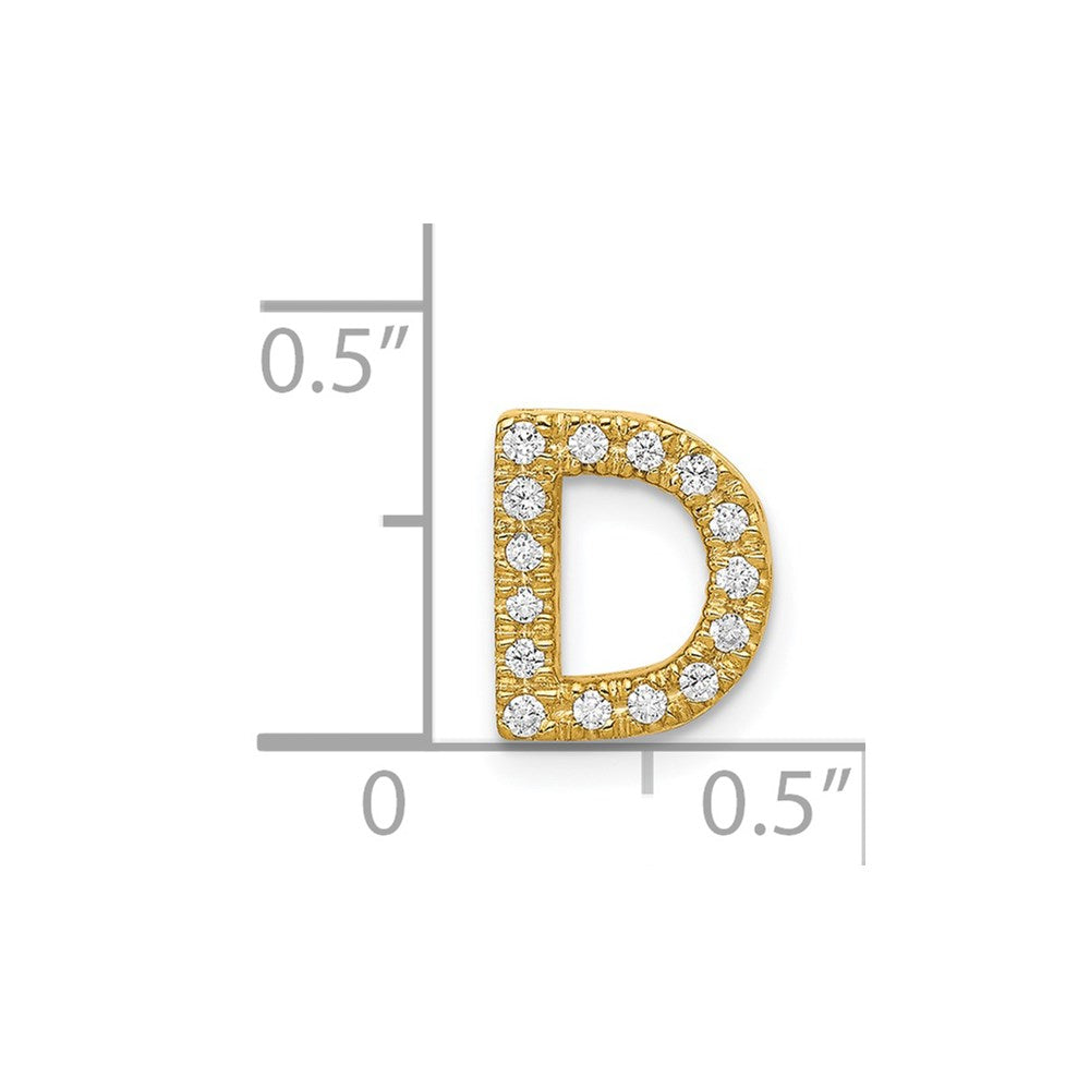Diamond Letter D Initial Charm - WBC