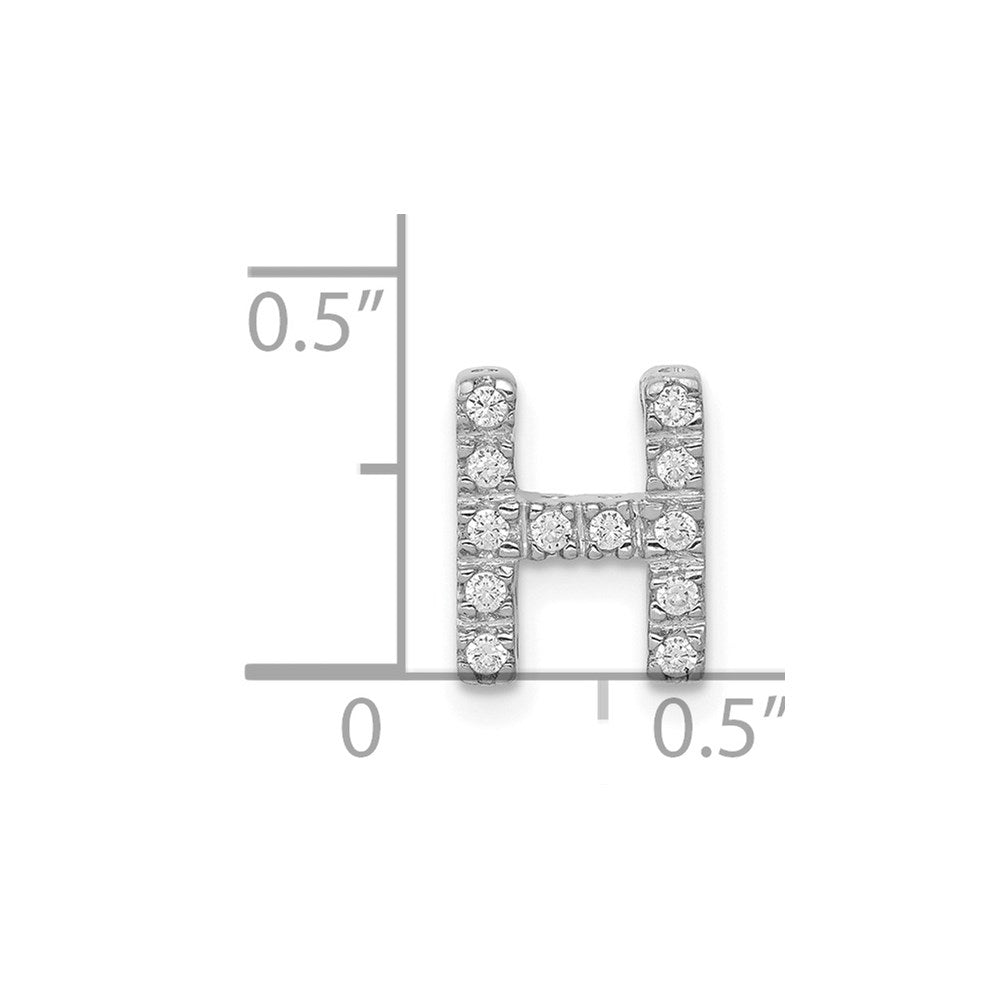 Diamond Letter H Initial Charm - WBC