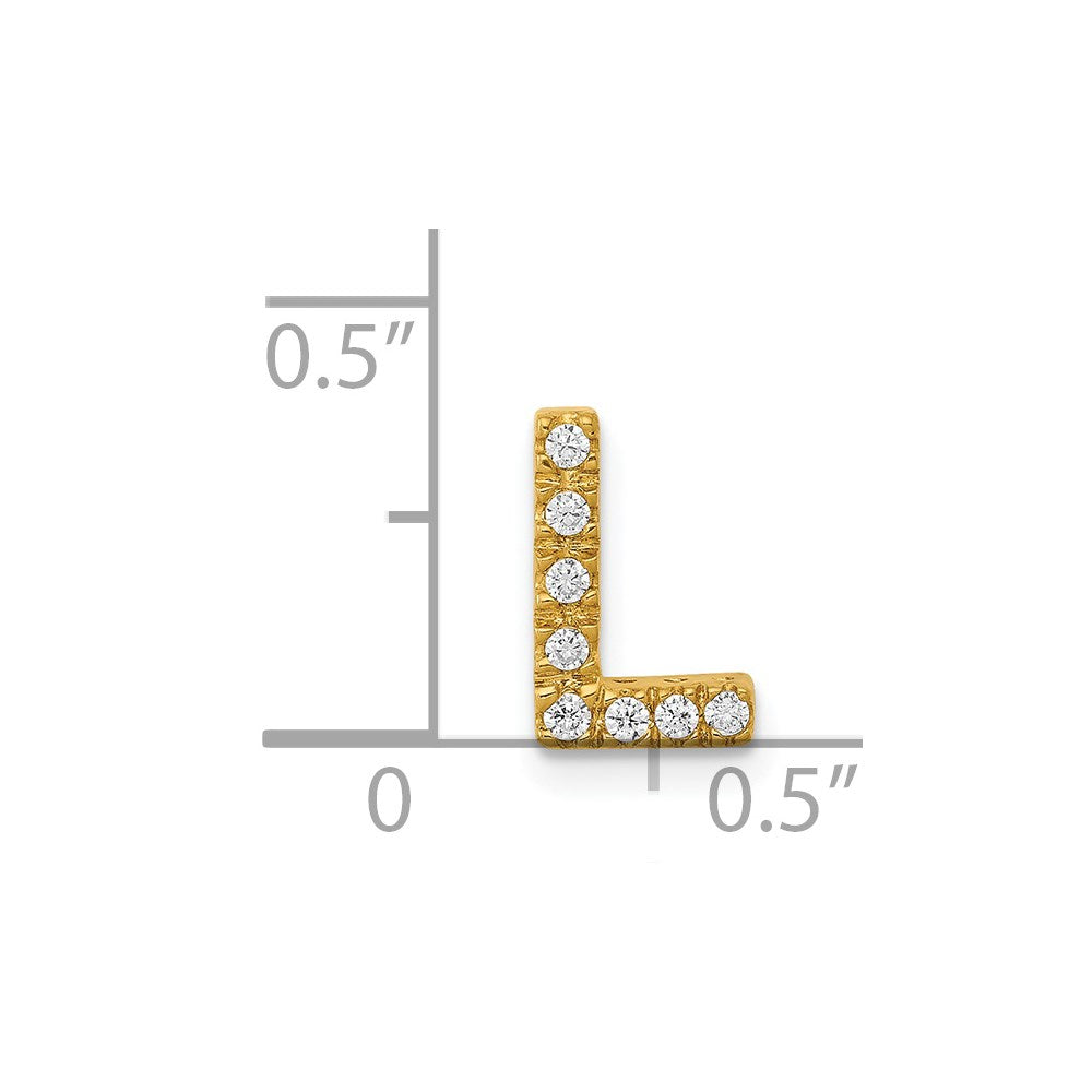 Diamond Letter L Initial Charm - WBC
