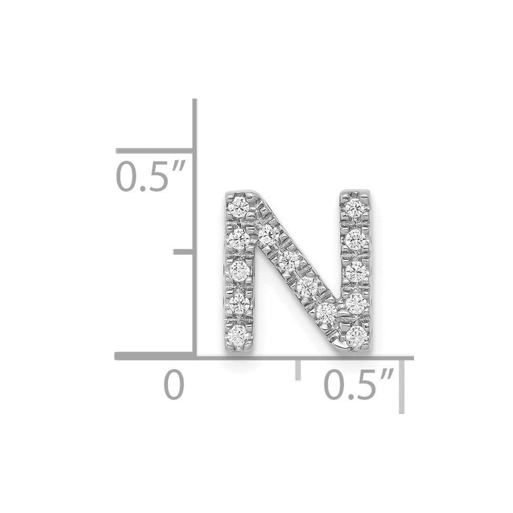 Diamond Letter N Initial Charm - WBC