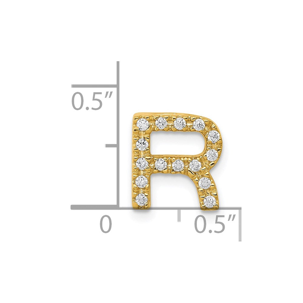 Diamond Letter R Initial Charm - WBC