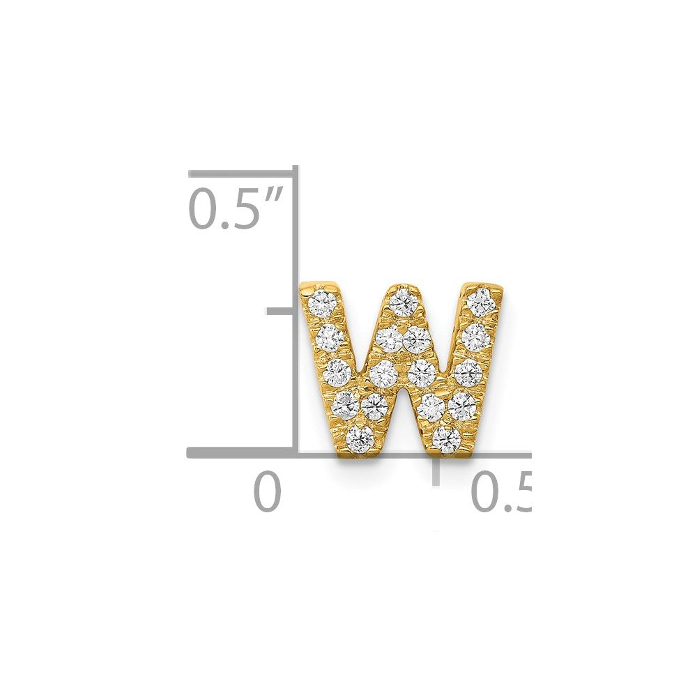 Diamond Letter W Initial Charm - WBC