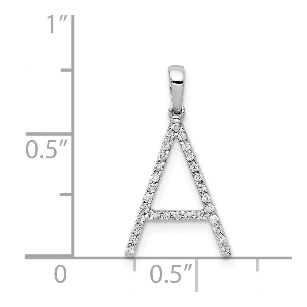 Diamond Letter A Initial Pendant - WBC