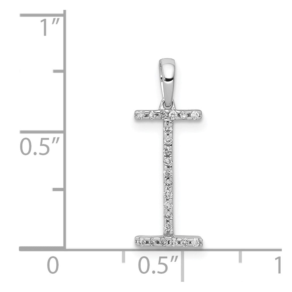 Diamond Letter I Initial Pendant - WBC