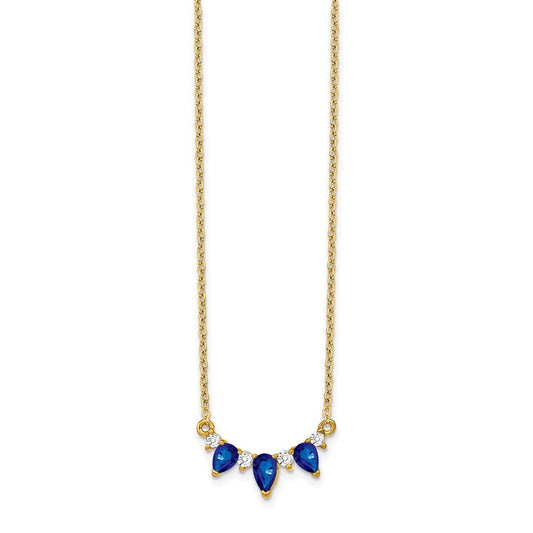 Pear Sapphire and Diamond Necklace - WBC