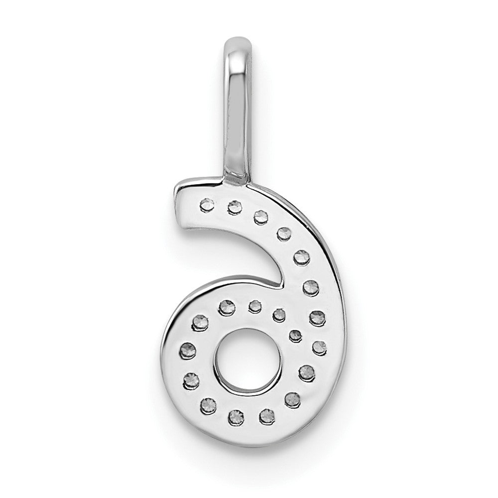 Diamond Number 6 Pendant - WBC