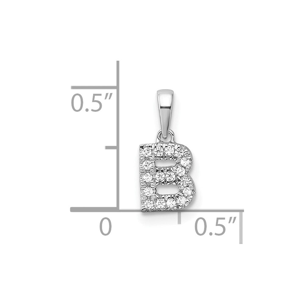Diamond Letter B Initial with Bail Pendant - WBC