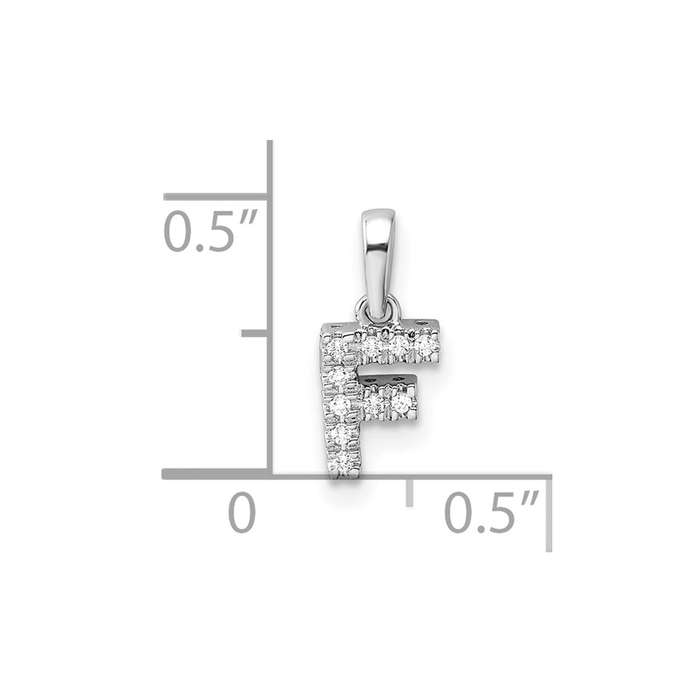 Diamond Letter F Initial with Bail Pendant - WBC