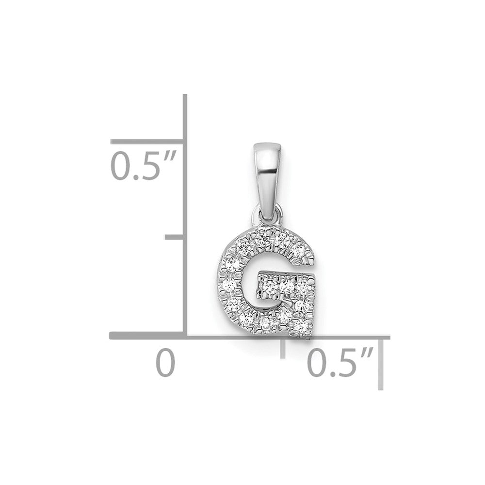 Diamond Letter G Initial with Bail Pendant - WBC