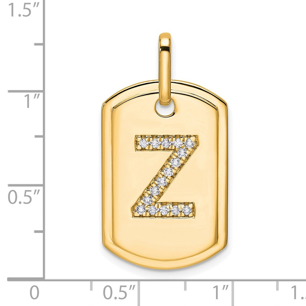 Diamond Initial Z Dog Tag Charm - WBC