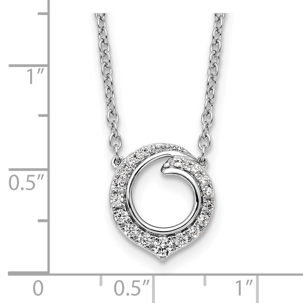 1/4 carat Diamond Fancy Swirl Circle Necklace - WBC