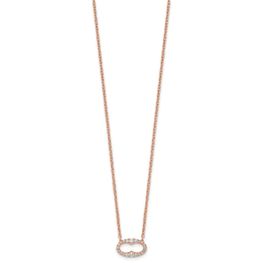 1/4 carat Diamond Oval Necklace - WBC