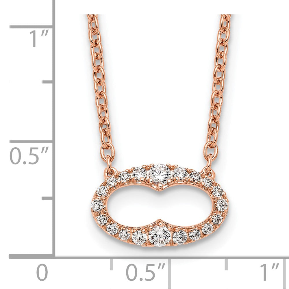 1/4 carat Diamond Oval Necklace - WBC