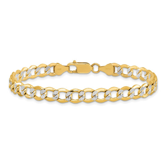 Semi-solid with Rhodium PavÇ Curb Chain - WBC