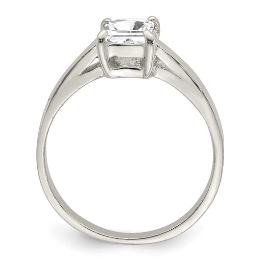 Solitaire Emerald CZ Ring - WBC